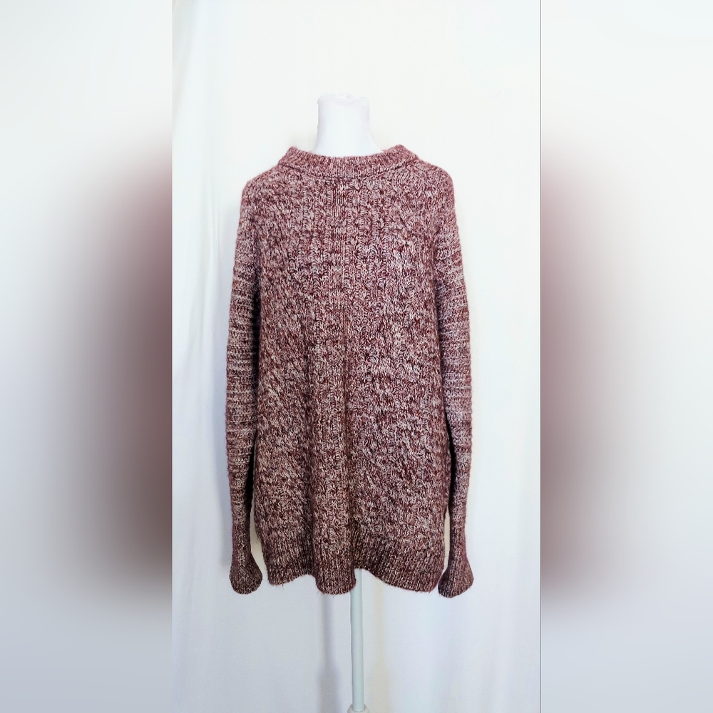 Monoprix Femme Knit Pullover Sweater Womens 3X Red Maroon